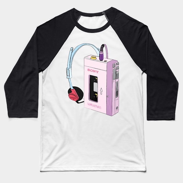 Sony Walkman Baseball T-Shirt by DeeDeeCro